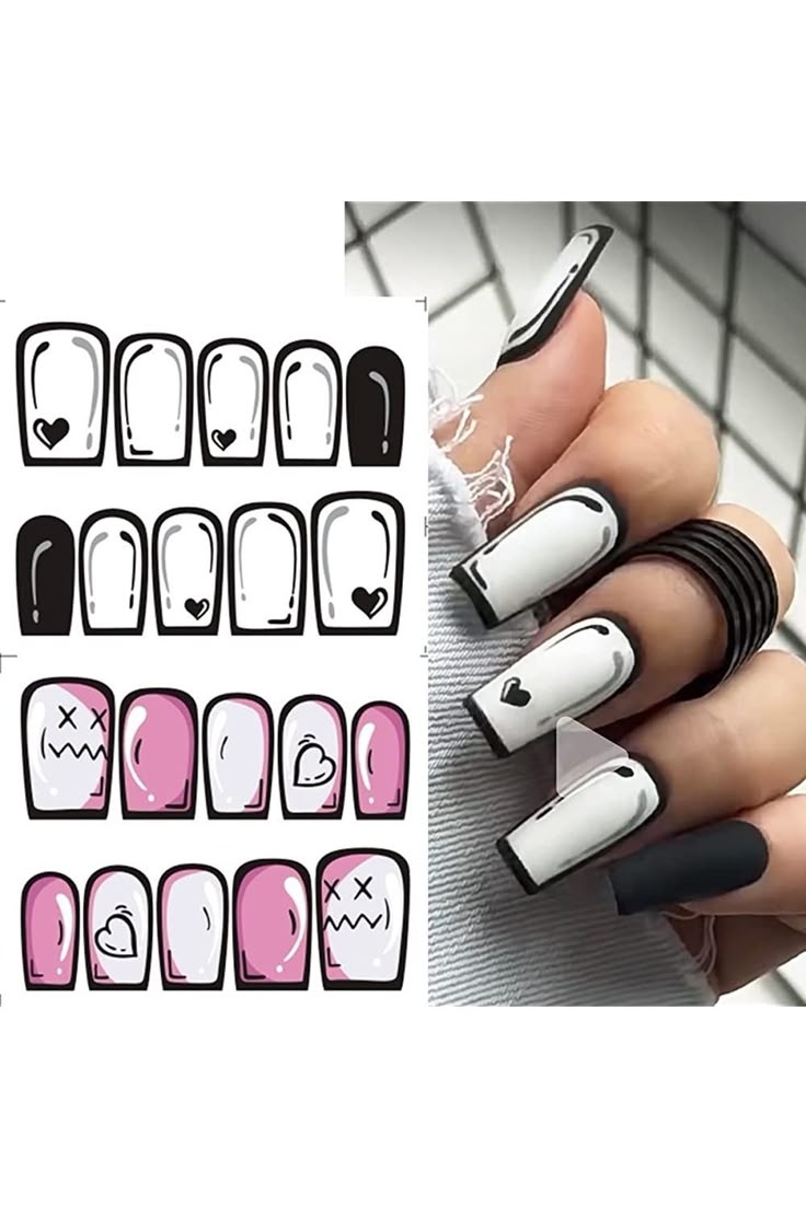Glamermaid Press On Nails False Nails Graffiti Nails Comic 