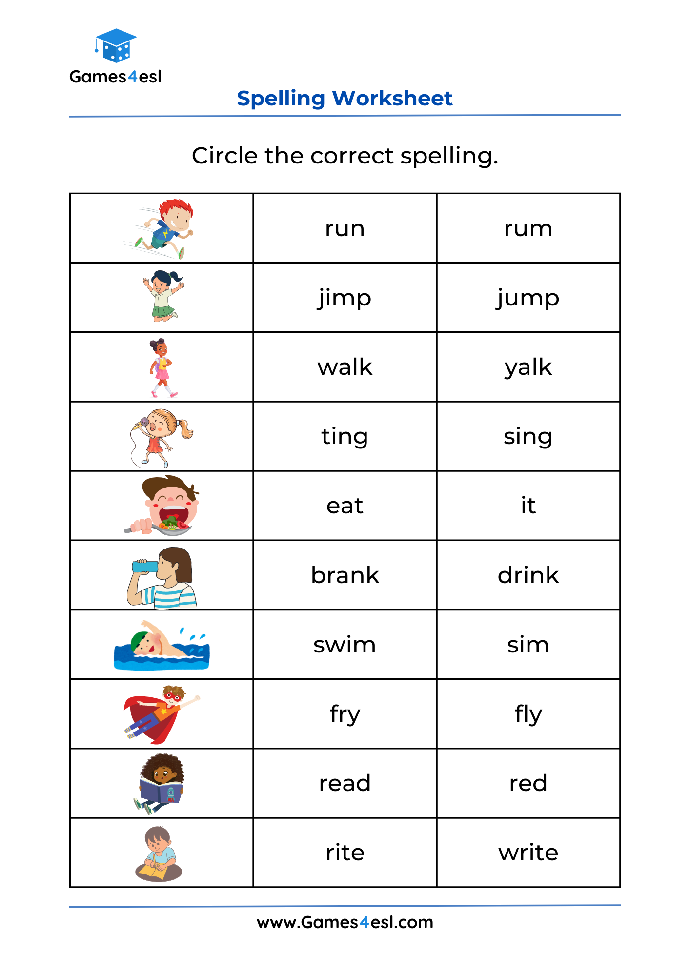 1st Grade Worksheets Free Printable Spelling