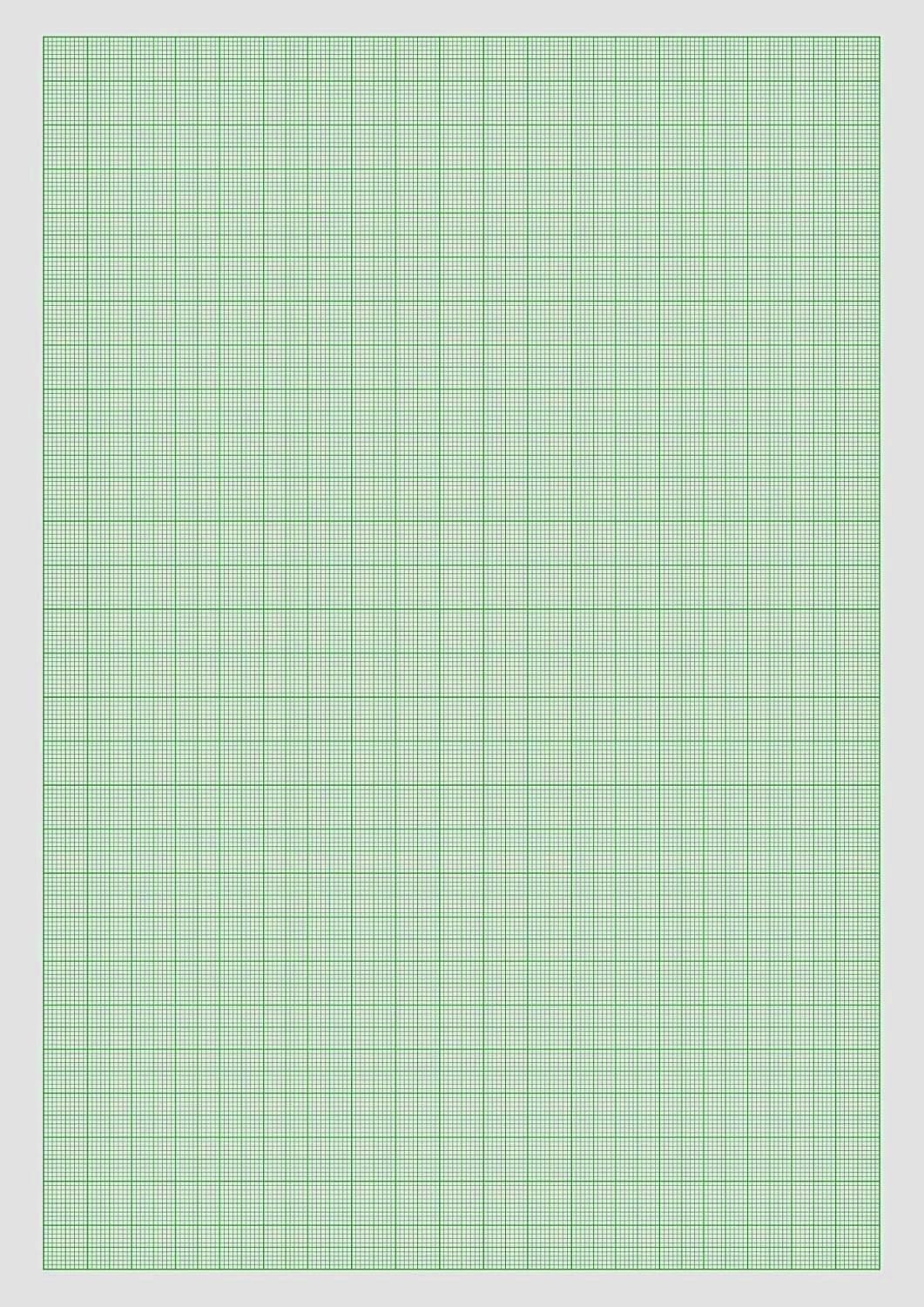 Green Graph Paper A4 Size 8 X 11 Inches Loose Sheets Pack Of 