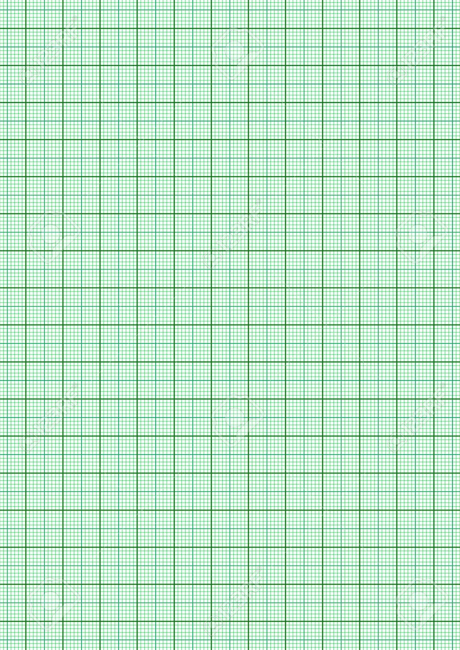 Green Grid Lines A4 Paper Size Used In Drawing Work Stock Photo 