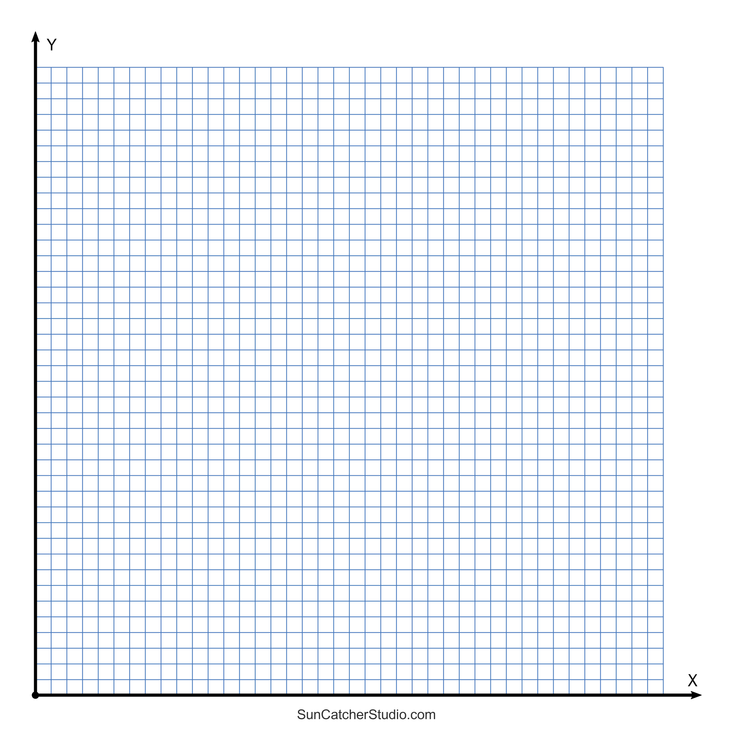 Grid Paper Printable 4 Quadrant Coordinate Graph Paper Templates 