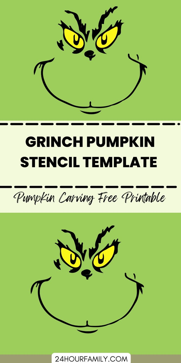 Free Printable Grinch Face Template