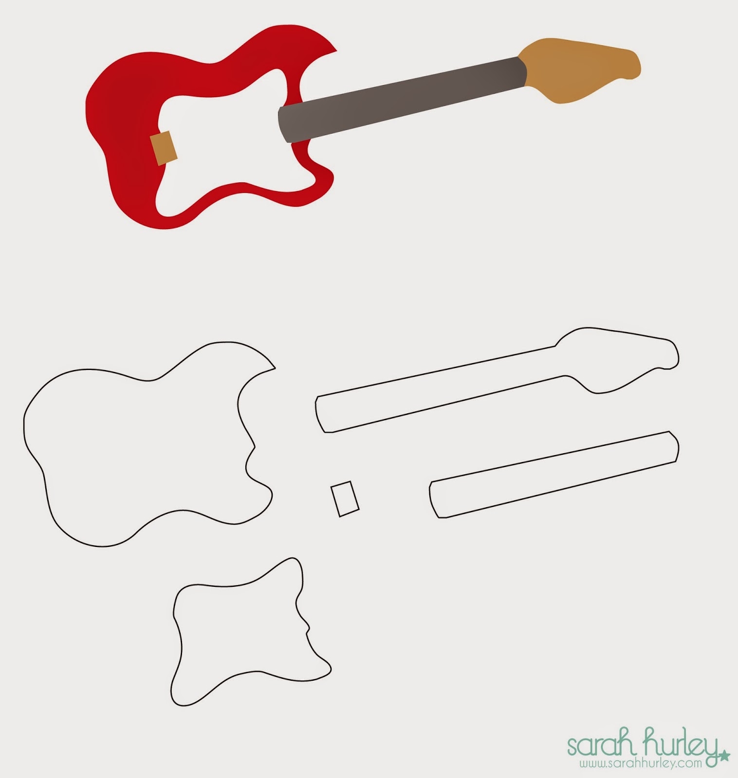 Guitar Cutout Template
