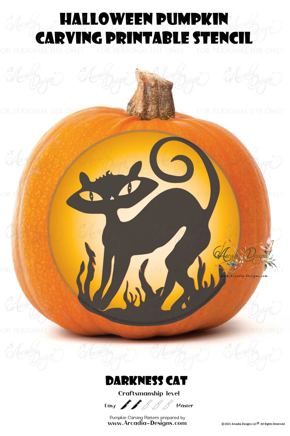 Cat Printable Cat Pumpkin Carving Templates