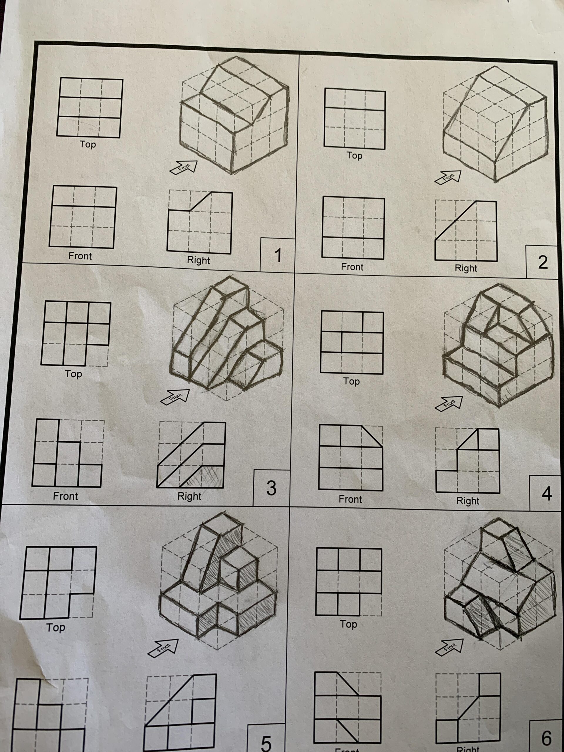 Drawing On Isometric Paper Worksheet