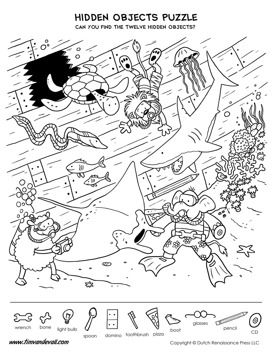 Hidden Object Puzzles Printable