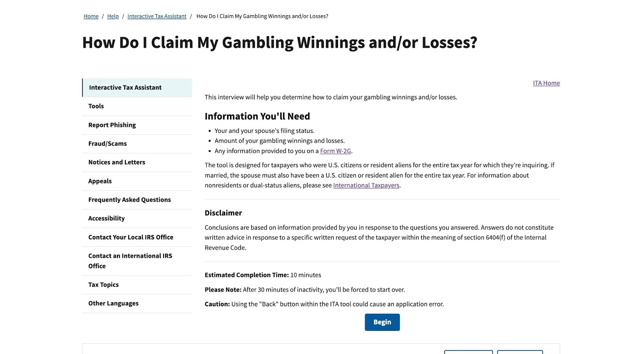 How Do I Claim My Gambling Winnings And or Losses On My Tax Return 