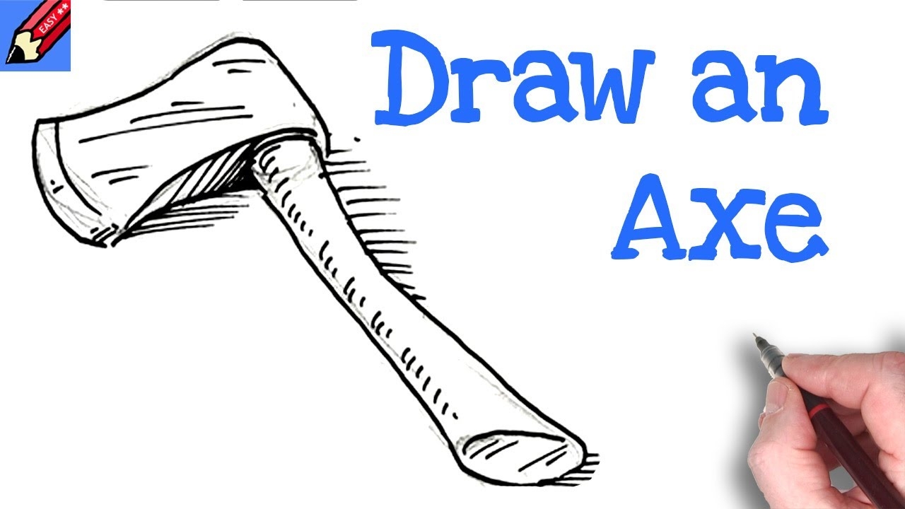 How To Draw An Axe Real Easy
