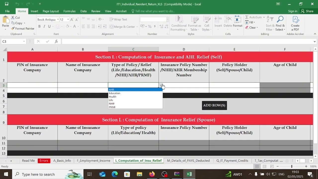 How To File 2024 Individual Income Tax Return With A P9 Using The Excel Form IT1 Option 