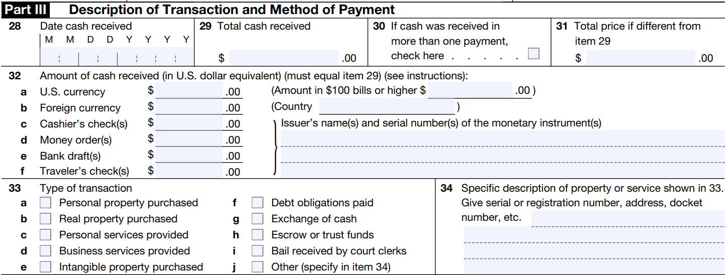 How To File Form 8300 To Report Cash Payments Over 10 000 Bench 