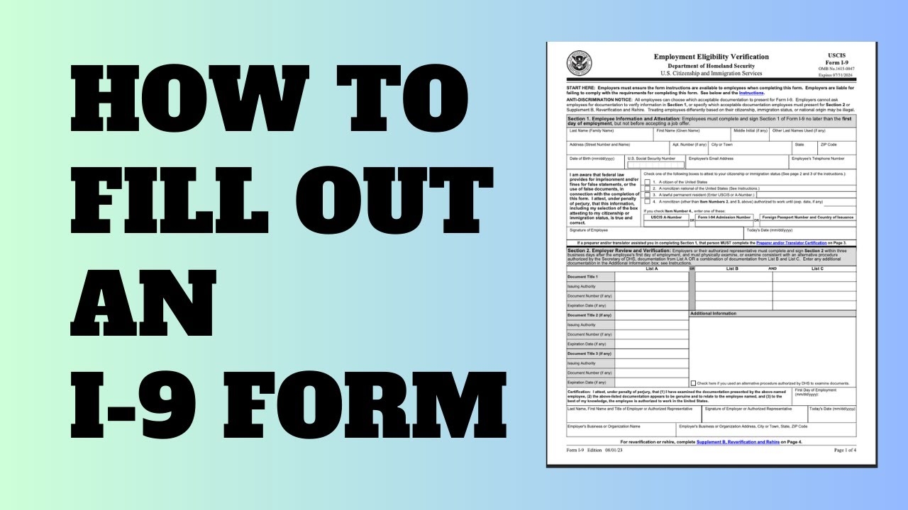 Irs Form I-9 Handbook For Employers