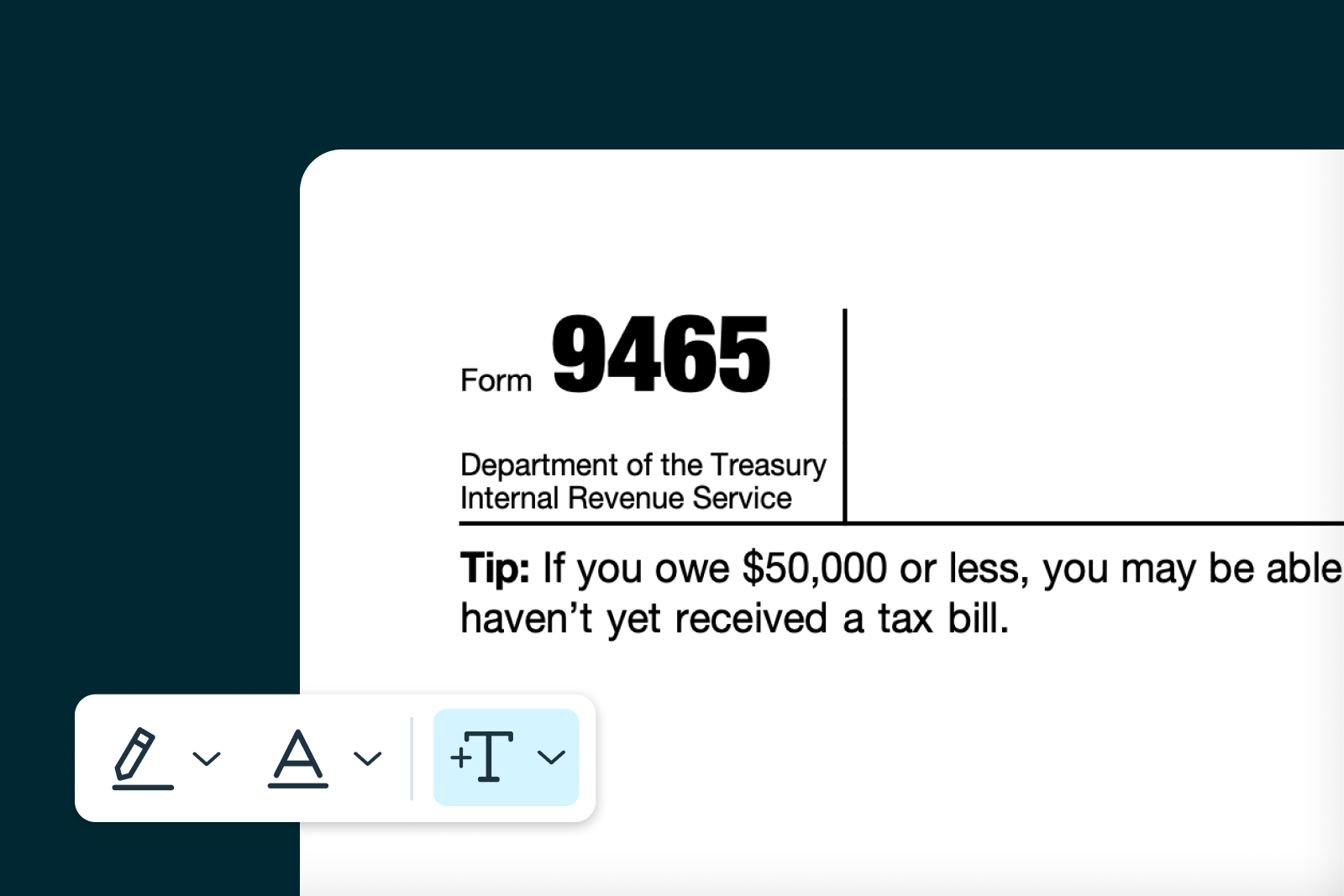 Irs Form 9465 File Online