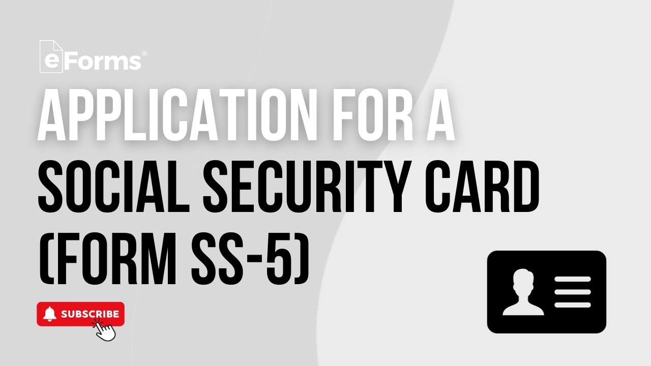 How To Get Or Replace A Social Security Card Form SS 5