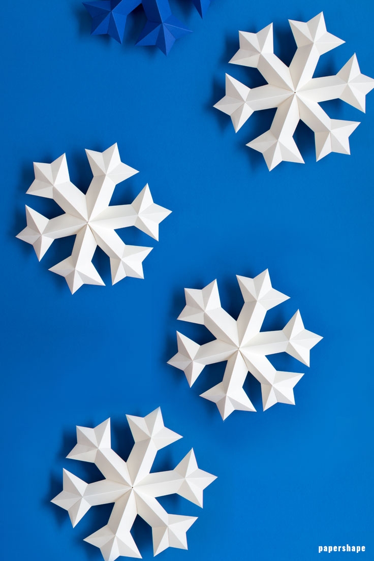 3d Snowflake Template Printable