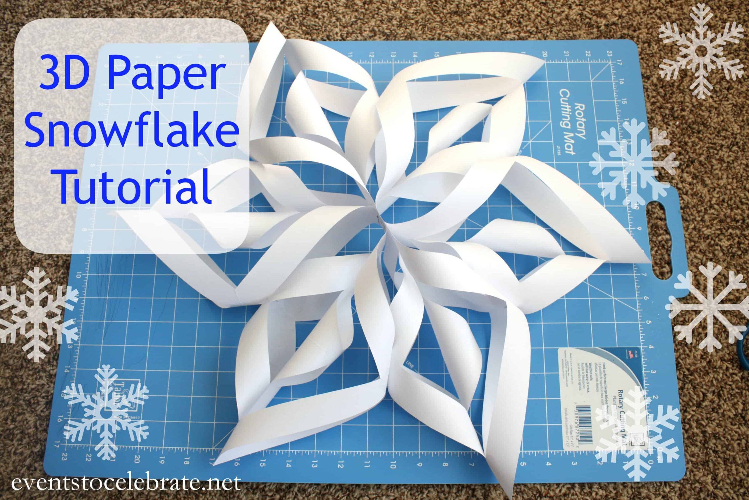 How To Make A 3D Paper Snowflake Easy Tutorial Party Ideas 
