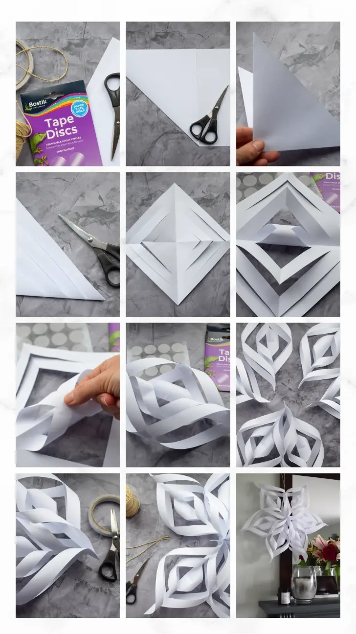 How To Make Giant 3D Paper Snowflakes Craft With Cartwright
