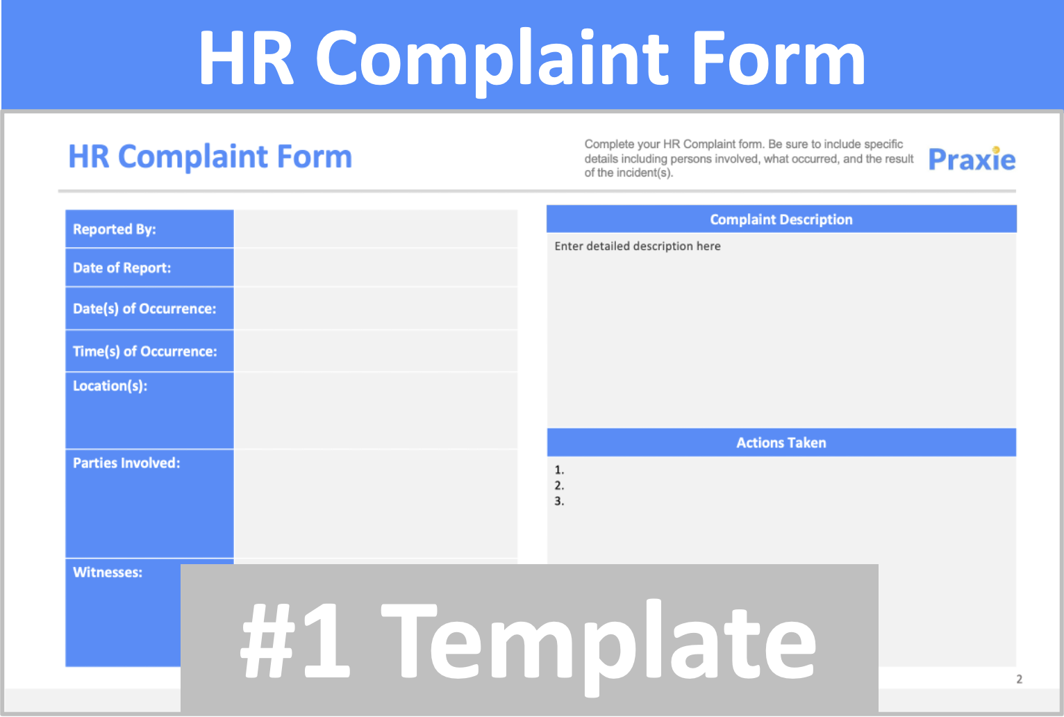 HR Complaint Form Human Resources Software Online Tools