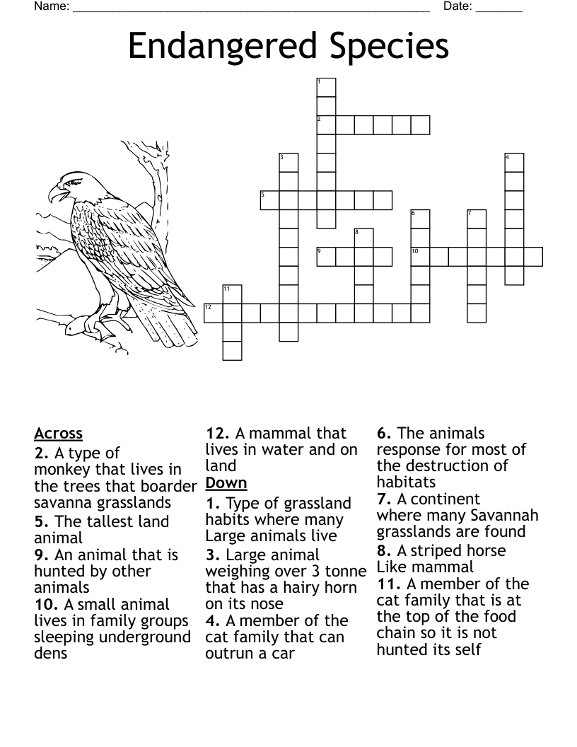 Hunting Crossword WordMint