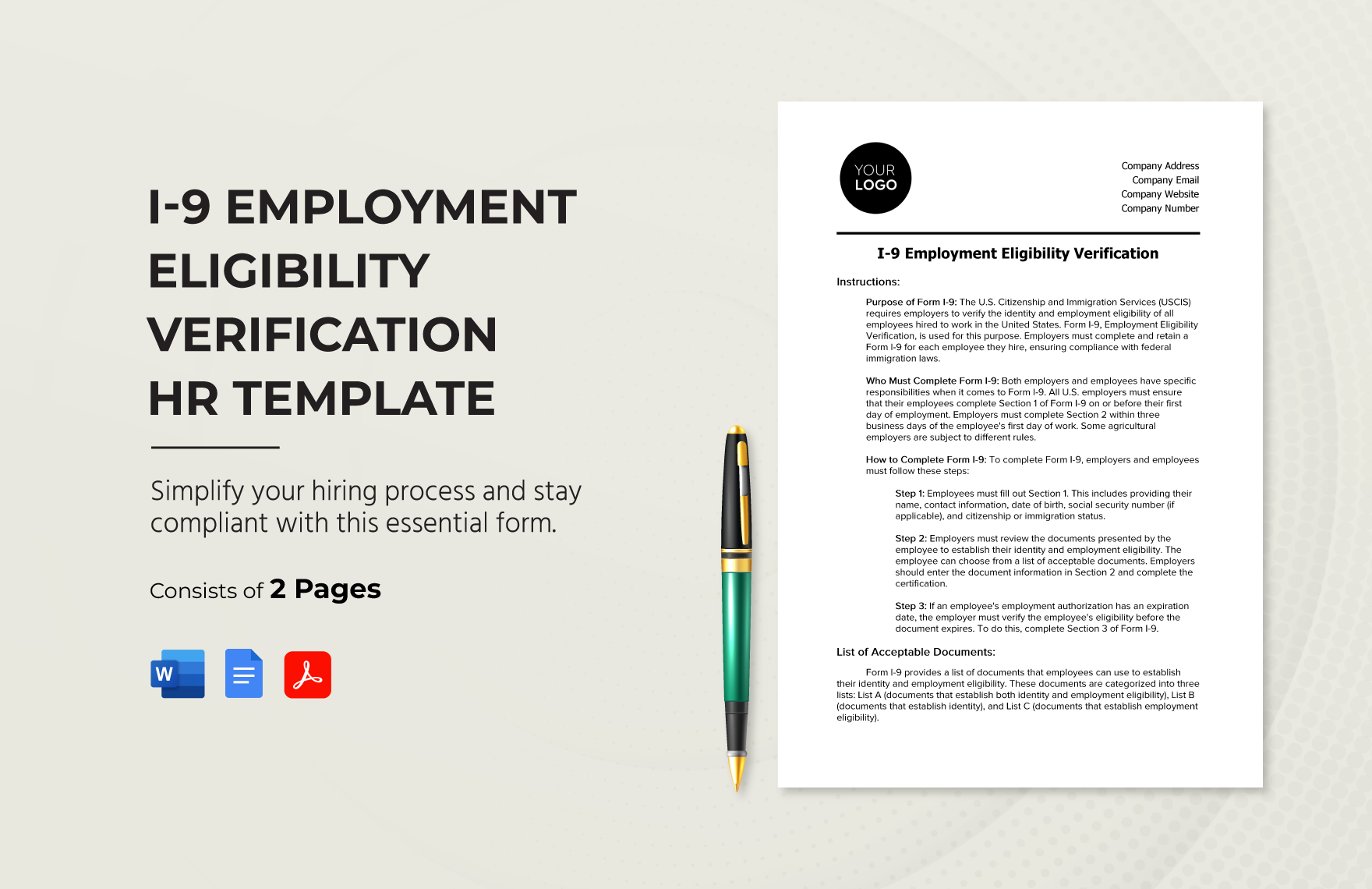 I9 Form Printable Online