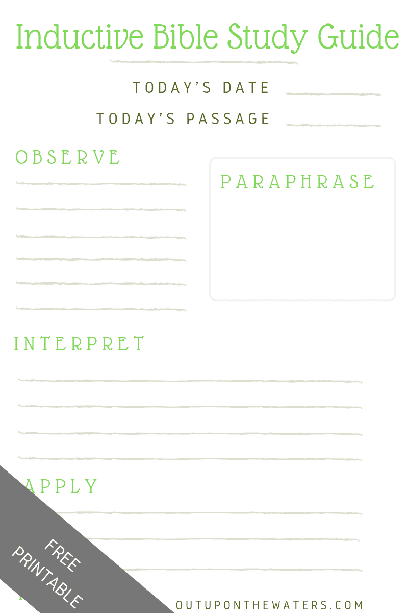 Free Printable Bible Study Worksheets Simple