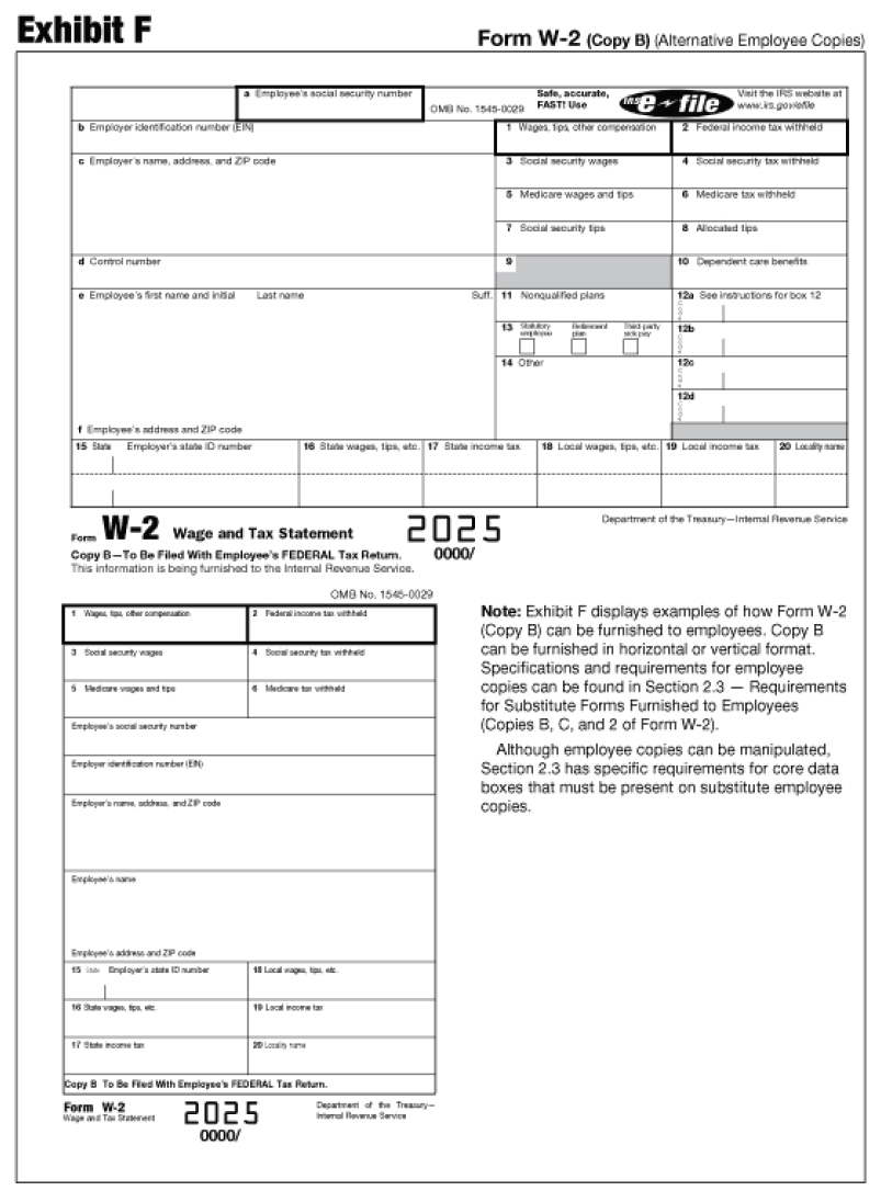 W 2 Form 2026 Printable
