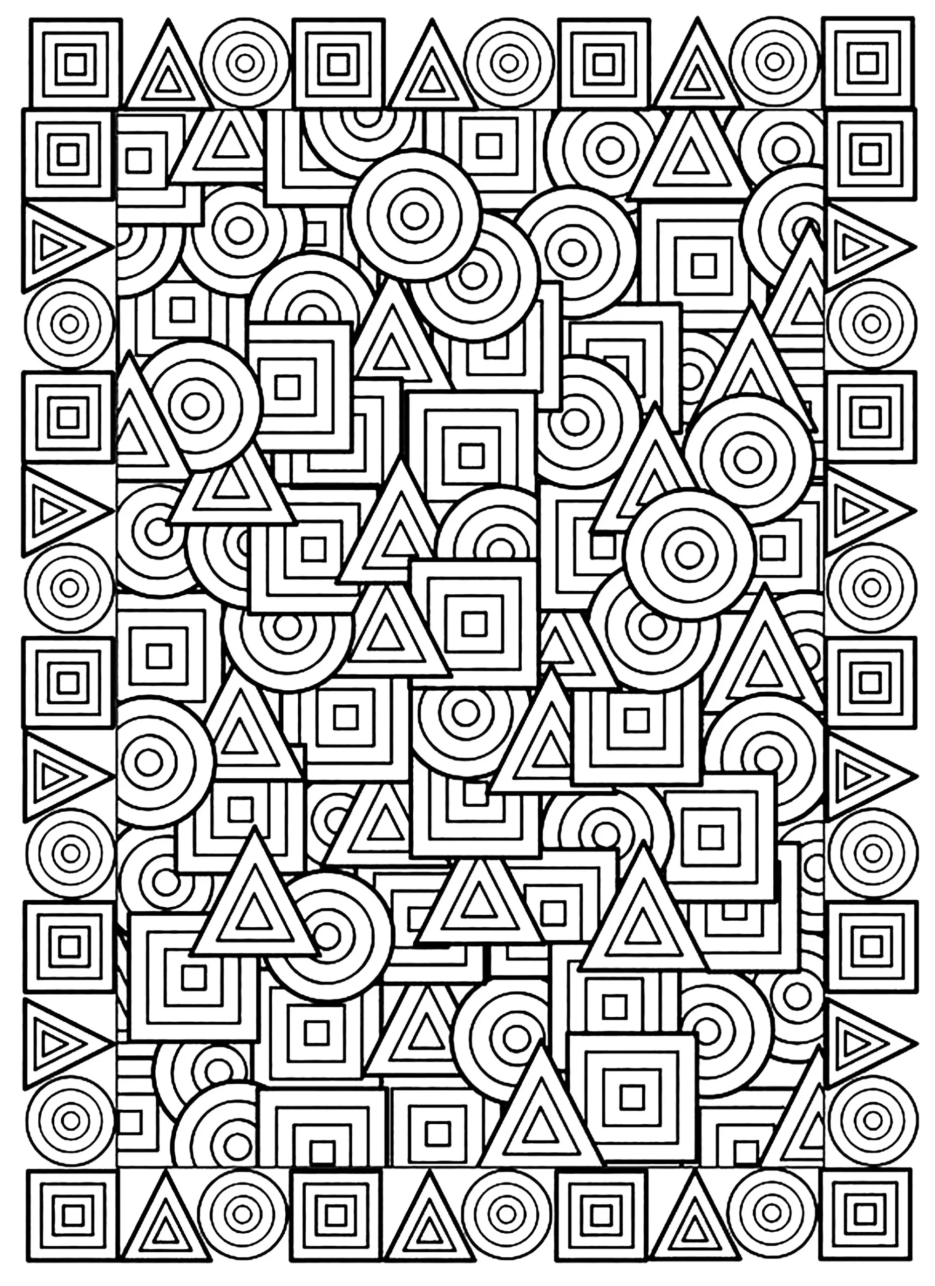 Geometric Coloring Sheets Printable