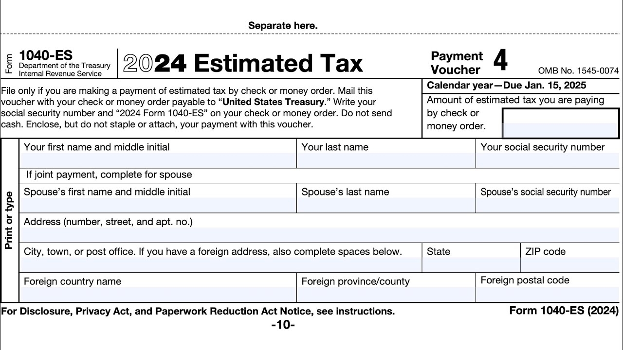 Irs Form Payment Voucher