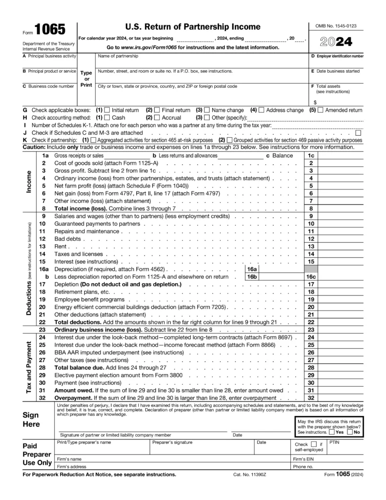 Irs Form 1065 K-1 Instructions
