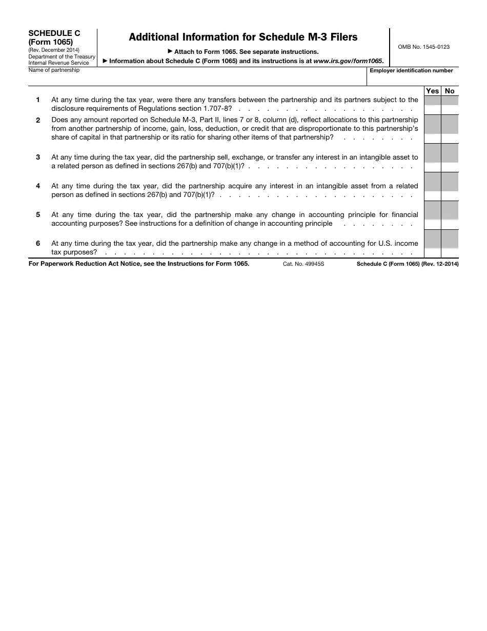 Irs Form M-3 Instructions