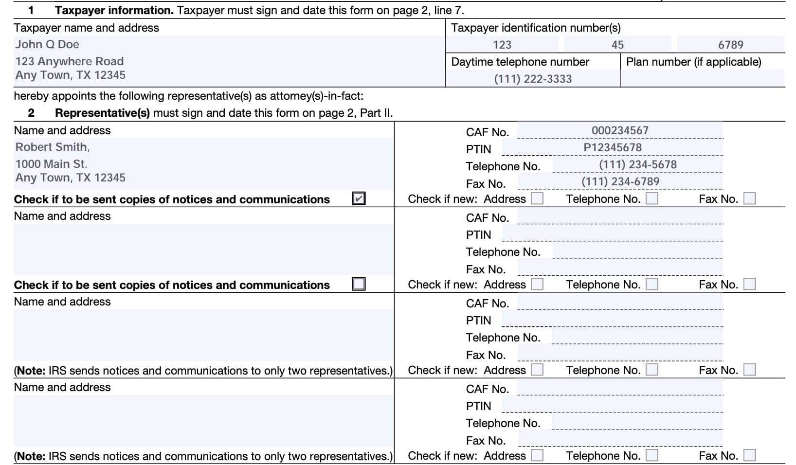 Irs Form 2848 Instructions