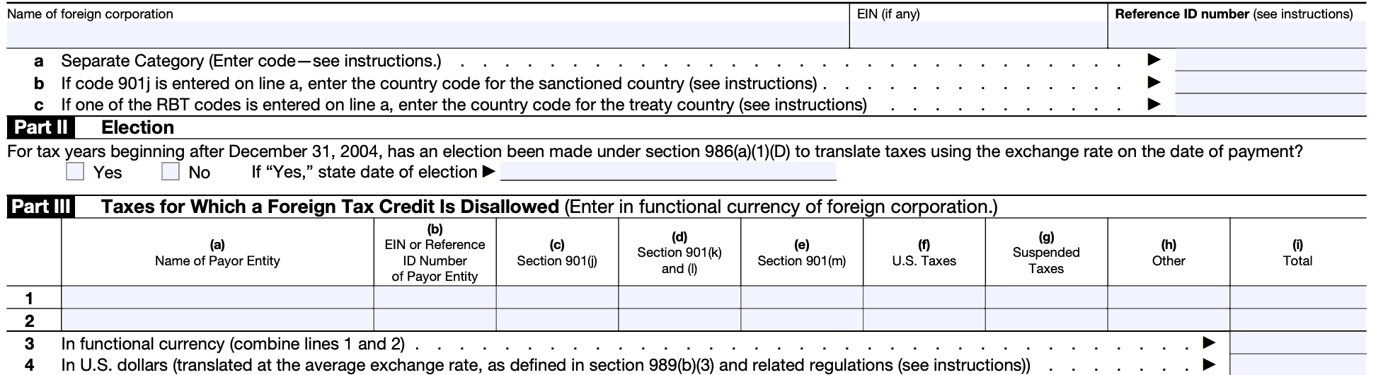 Irs Form 5471 Schedule I-1