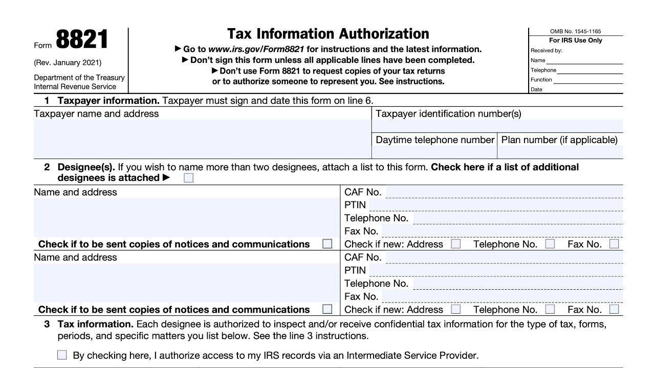 Irs Form List