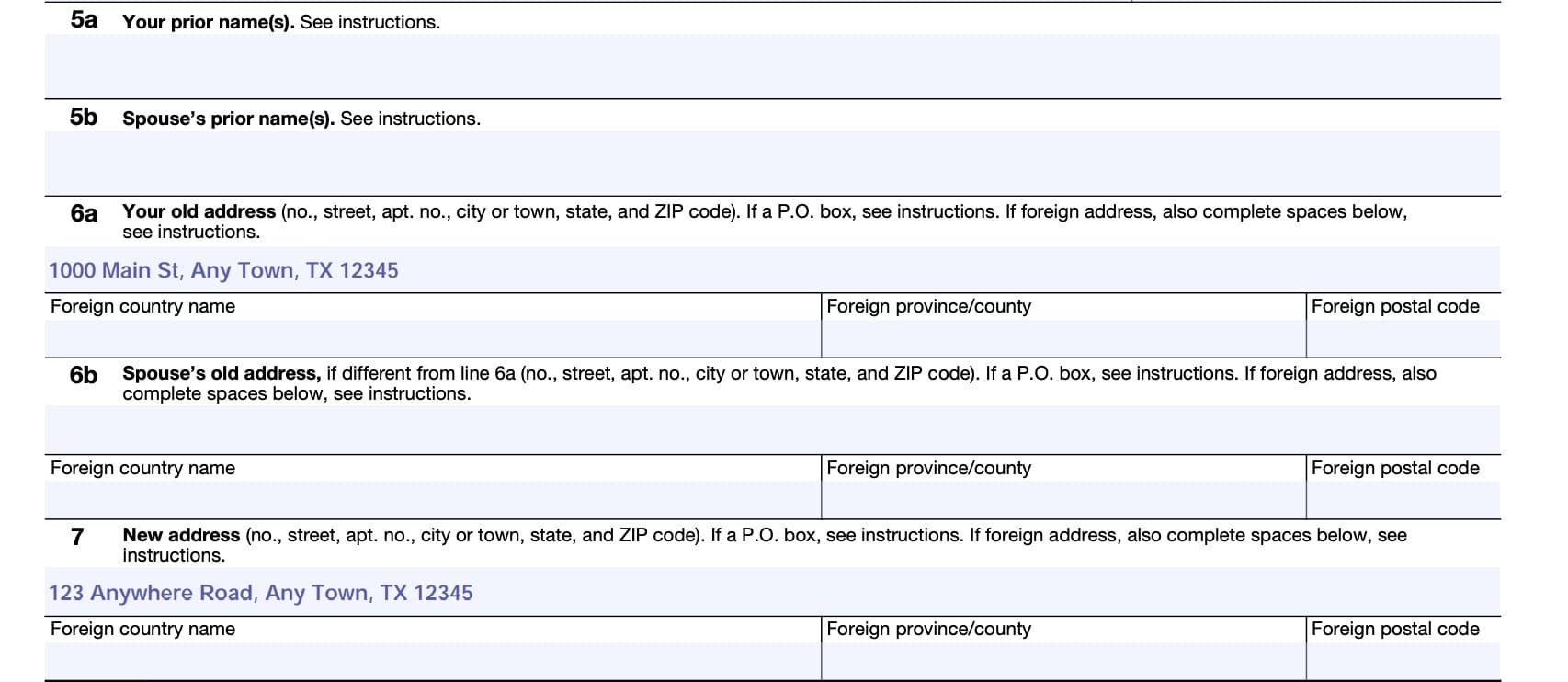 IRS Form 8822 Instructions Changing Your Address With The IRS