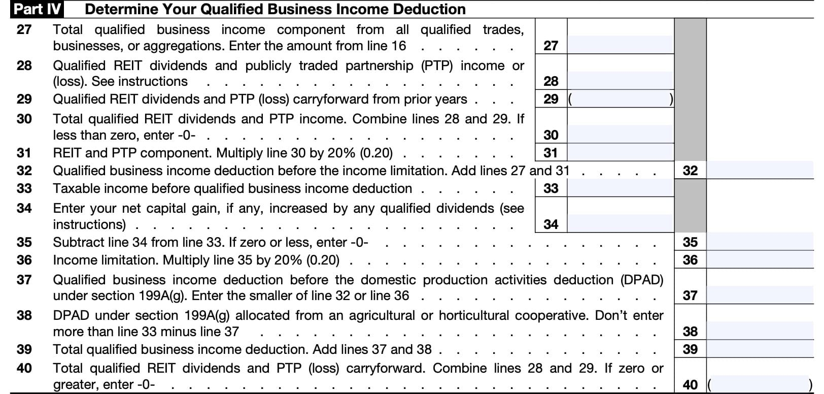 Irs Form Qualified Business Income