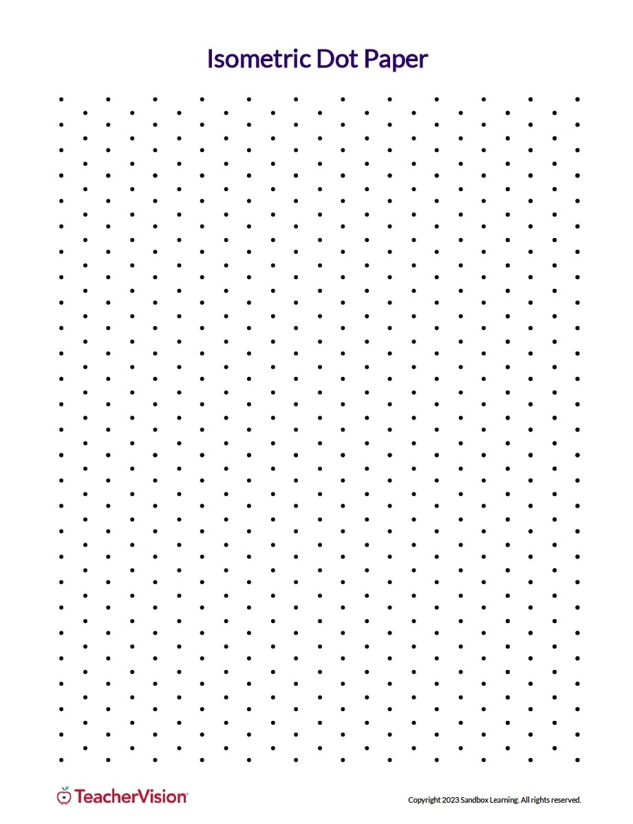 Isometric Dot Paper TeacherVision