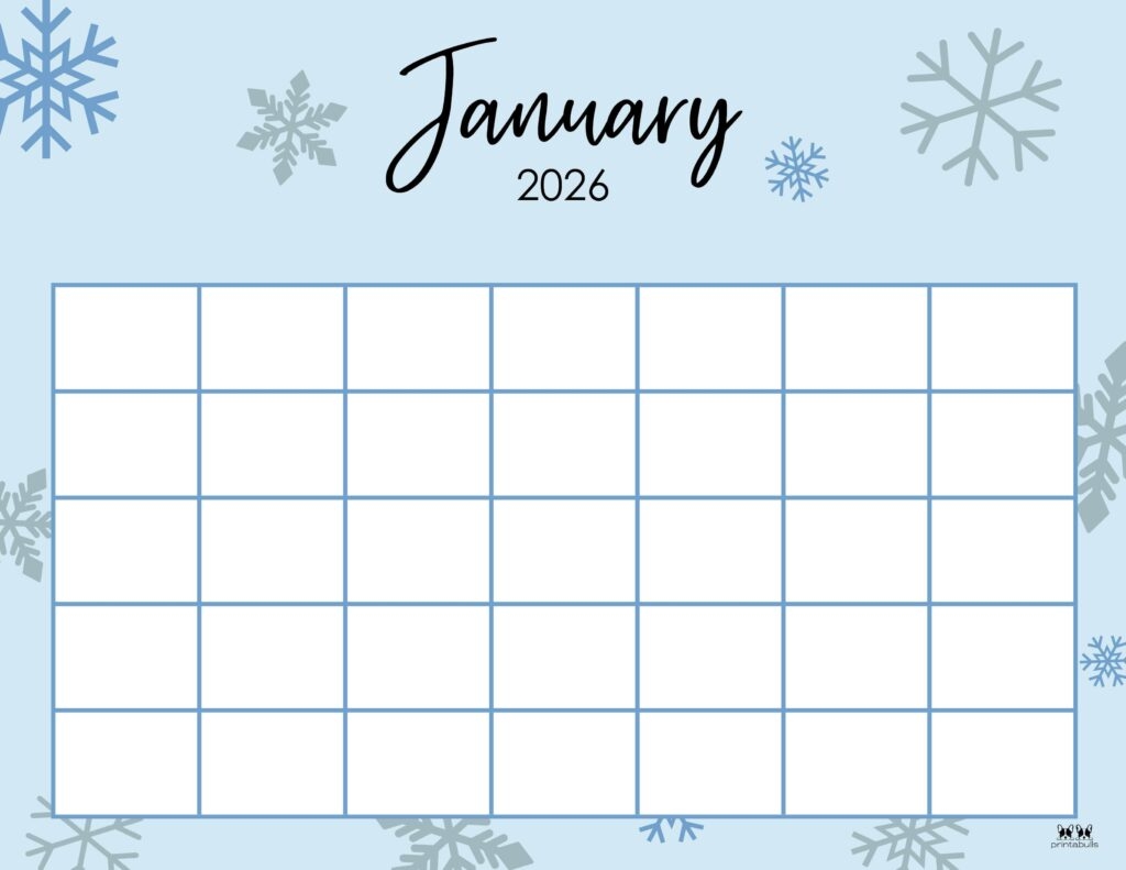 Printable Calendar January 2026