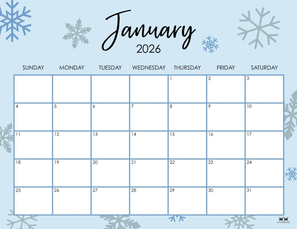 January 2026 Calendar Printable Wiki