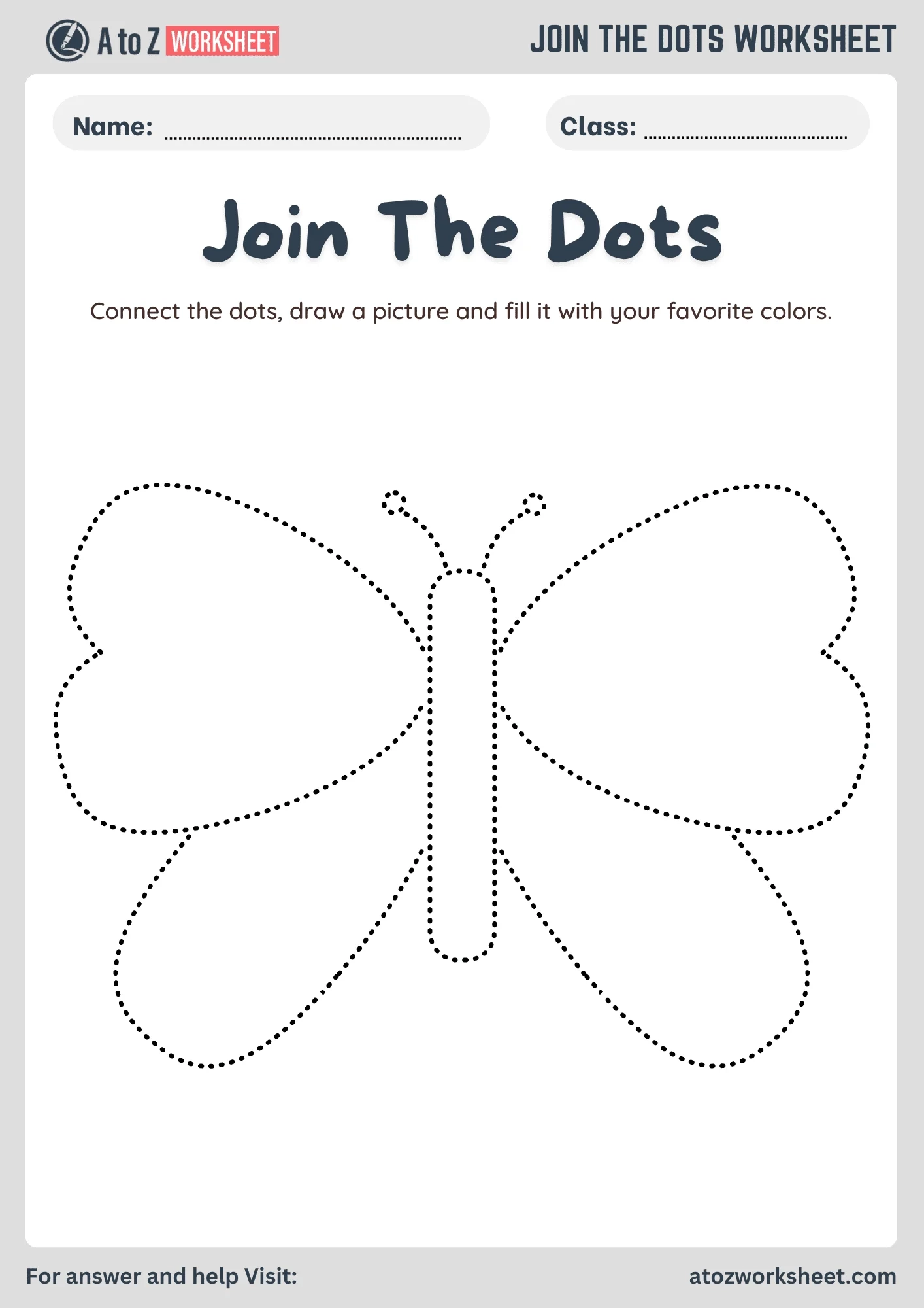 Join The Dots Worksheets For Kids A To Z Worksheet