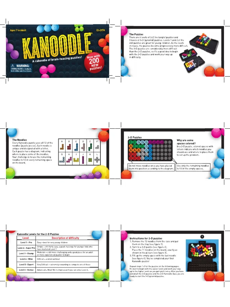 Kanoodle Guide Interior 121316 indd PDF Puzzles Games Of 