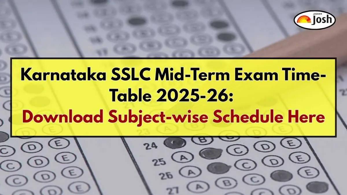 Karnataka SSLC Mid Term Exam Time Table 2025 26 Download Subject 