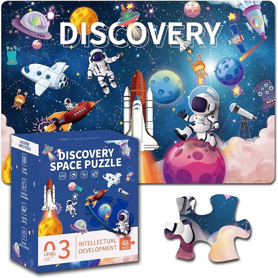 Kids Puzzles Ages 3 5 48 Pieces Discovery Universe Space Planet 