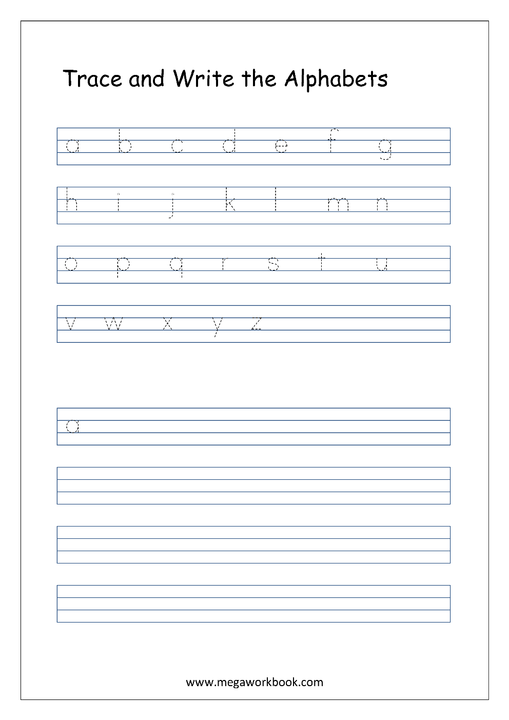 Kindergarten Alphabet Worksheets Free Printable Alphabet 