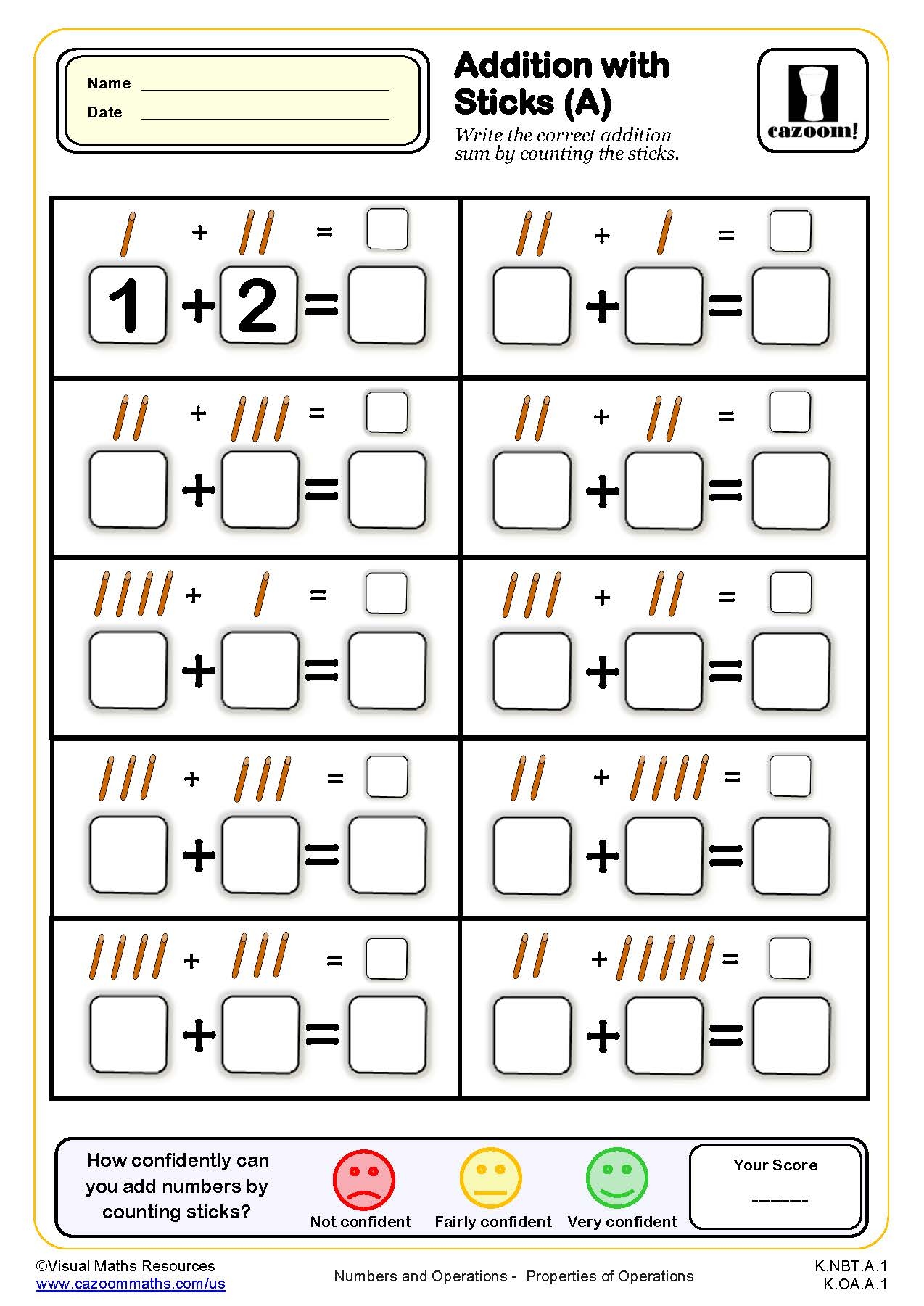 Printable Math Worksheets For Kindergarten