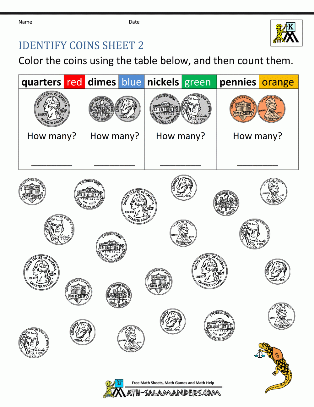 Kindergarten Money Worksheets 1st Grade Worksheets Library