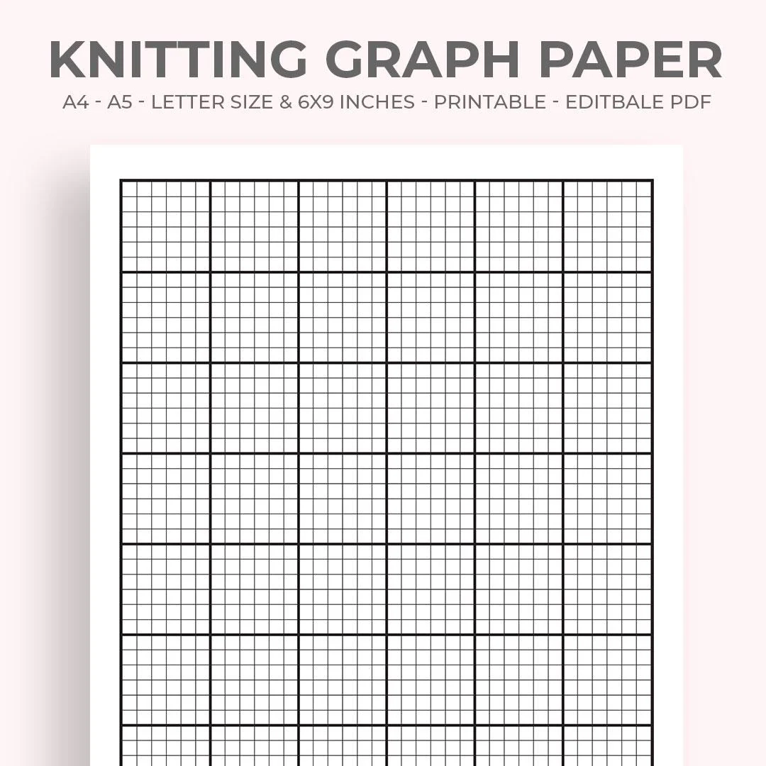 Knitting Graph Paper Etsy