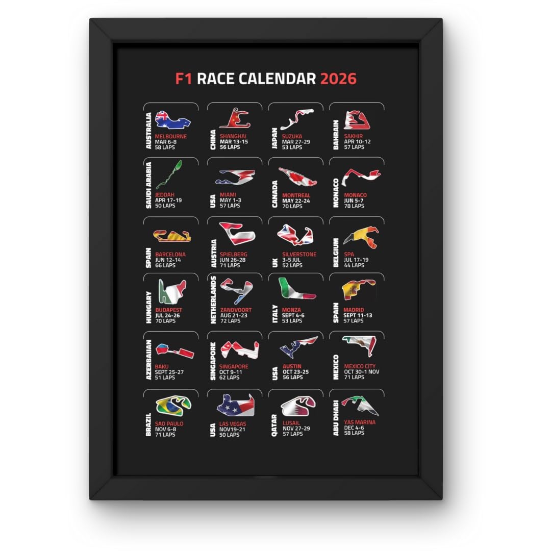 Printable Formula 1 Schedule 2026