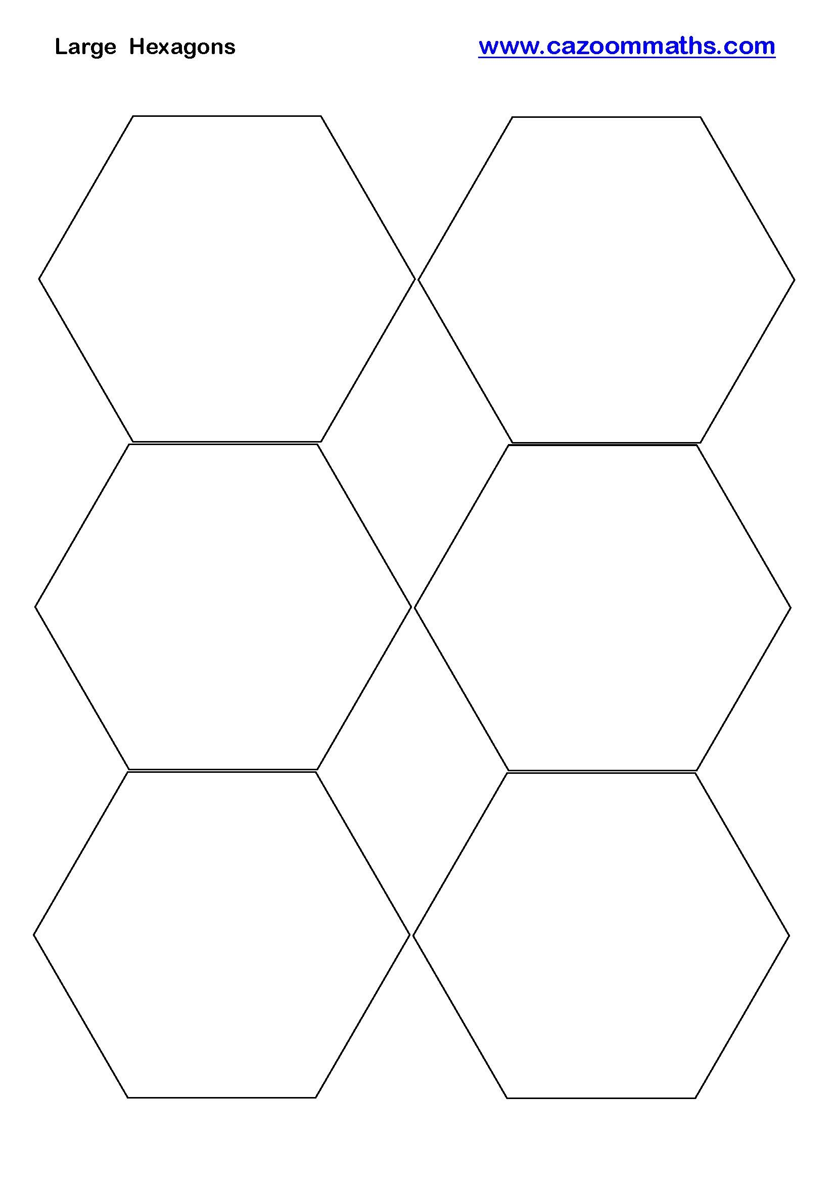 Printable Hexagon Template Free
