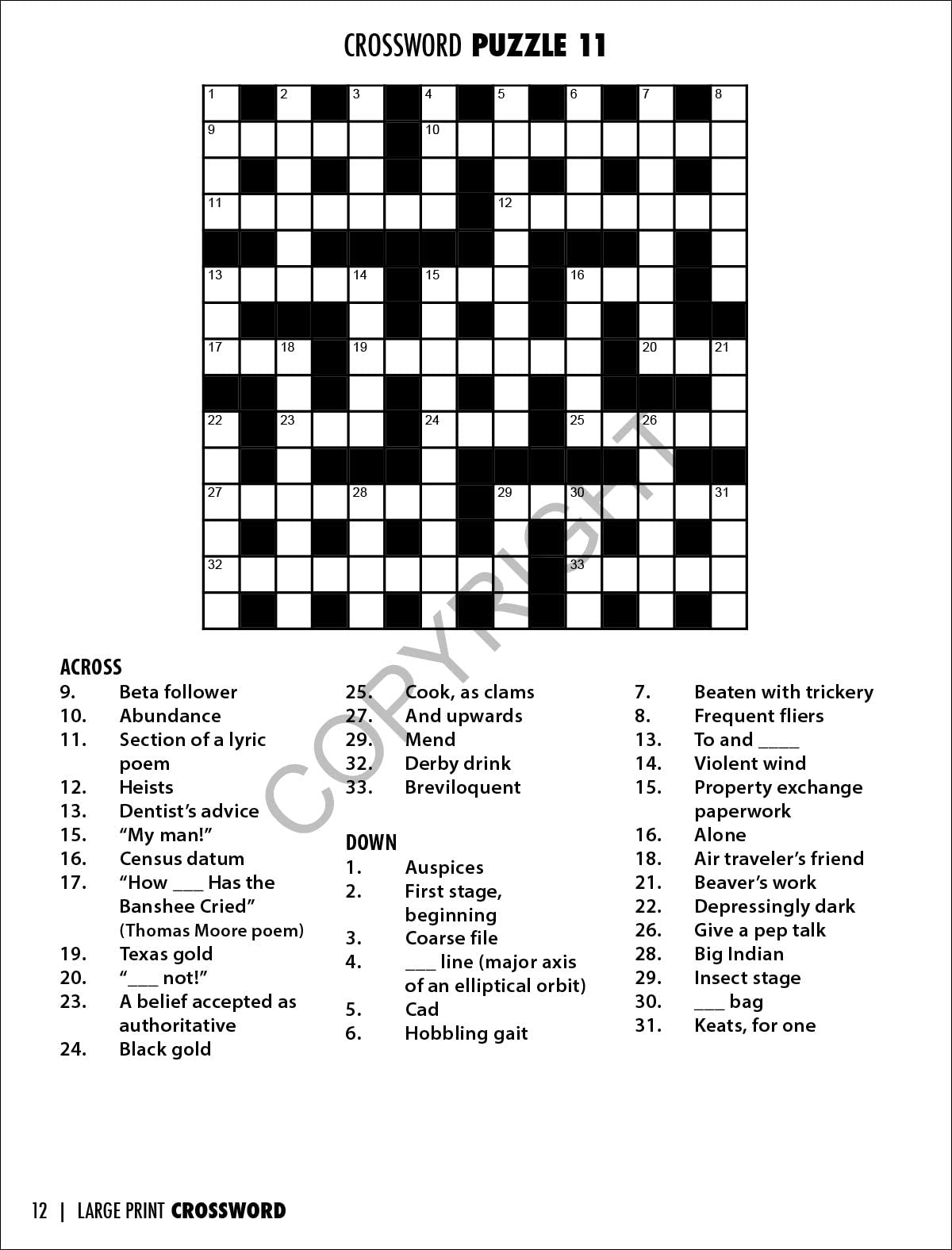 Large Print Puzzle Books For Seniors ZOCO Large Print Word 