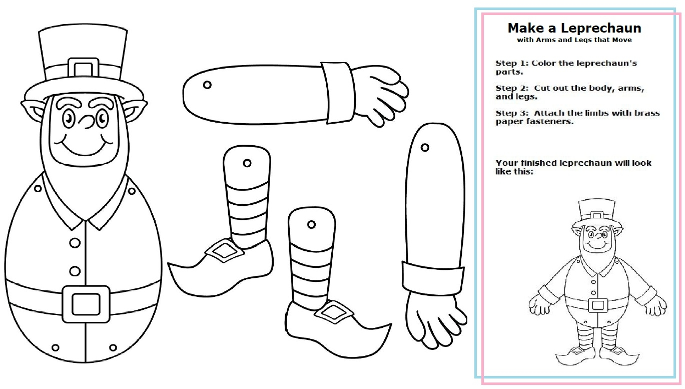 Template Build A Leprechaun Printable