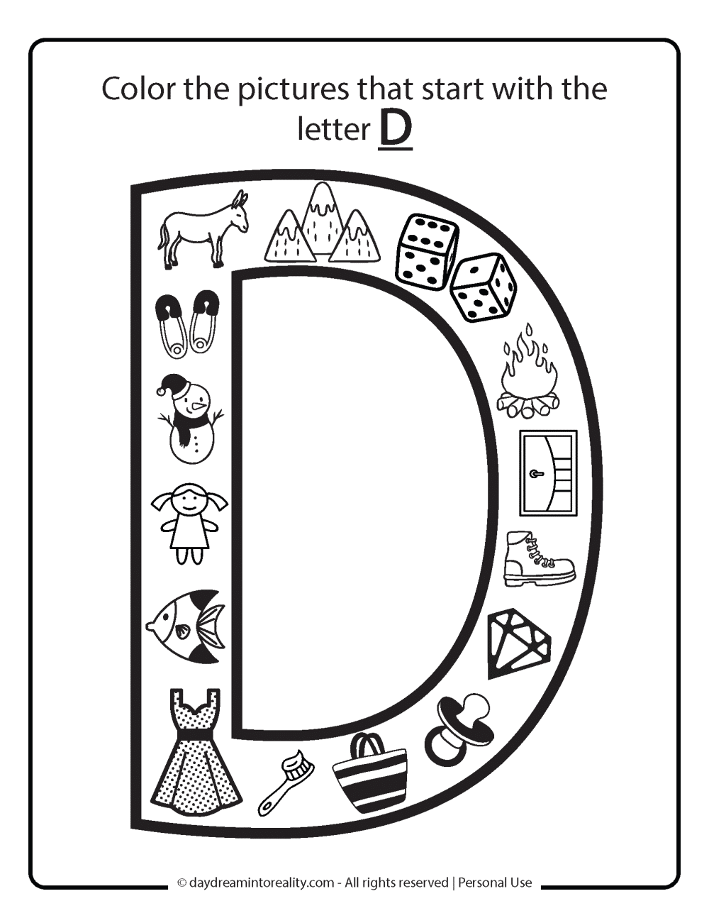 Letter D Worksheets 55 Free PDF Printables Daydream Into Reality